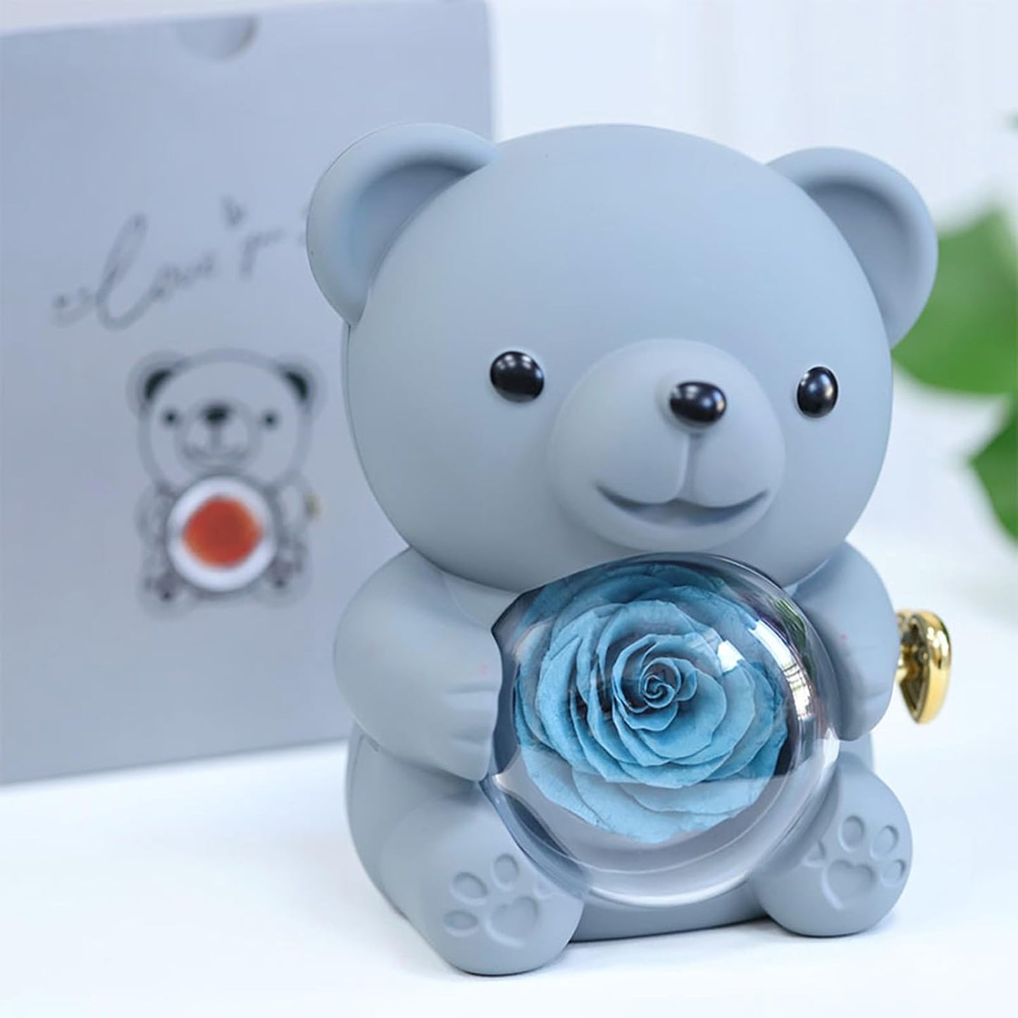 Eternal Rose Bear W/ Necklace